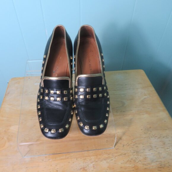 Tory Burch Shoes - Black Studded Leather Loafers - Women's
